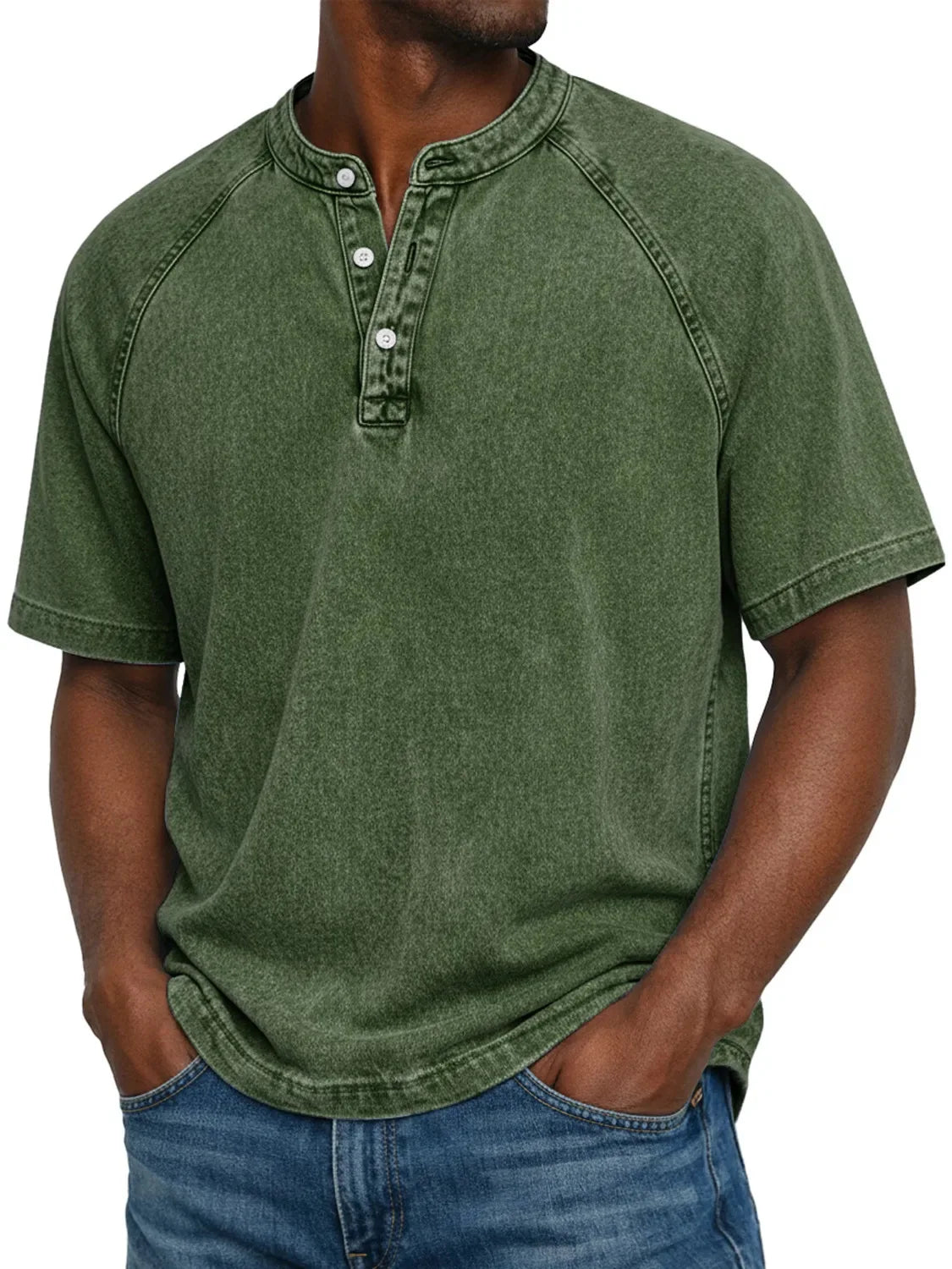 Felipe - Camisa vintage con botones para hombre