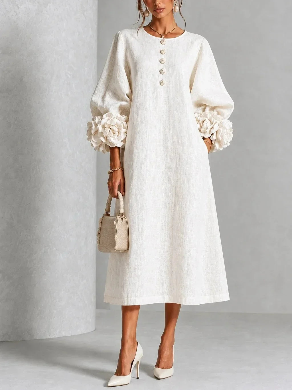 Rosalie | Vestido Floral Midi para Mujer