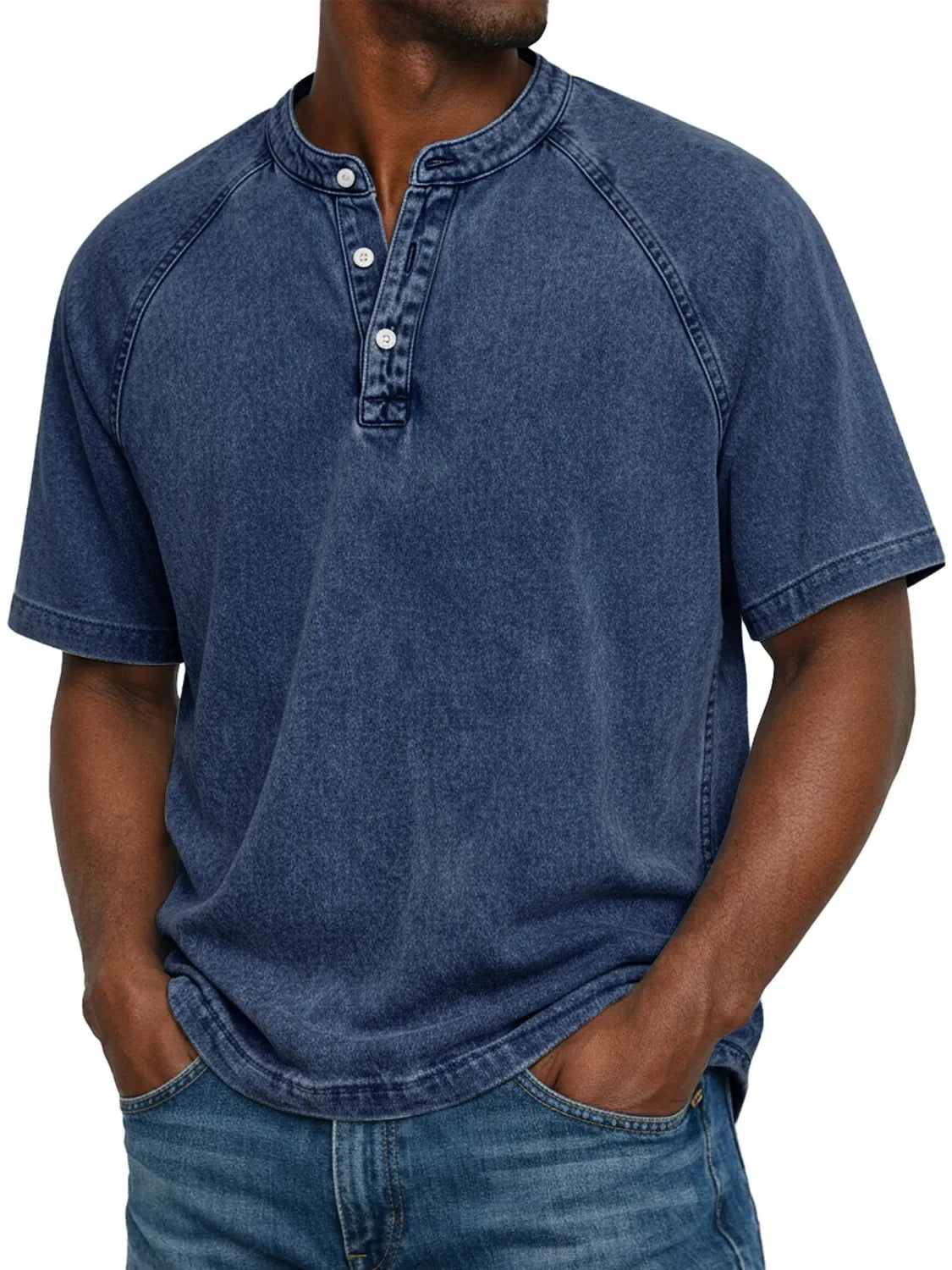 Felipe - Camisa vintage con botones para hombre