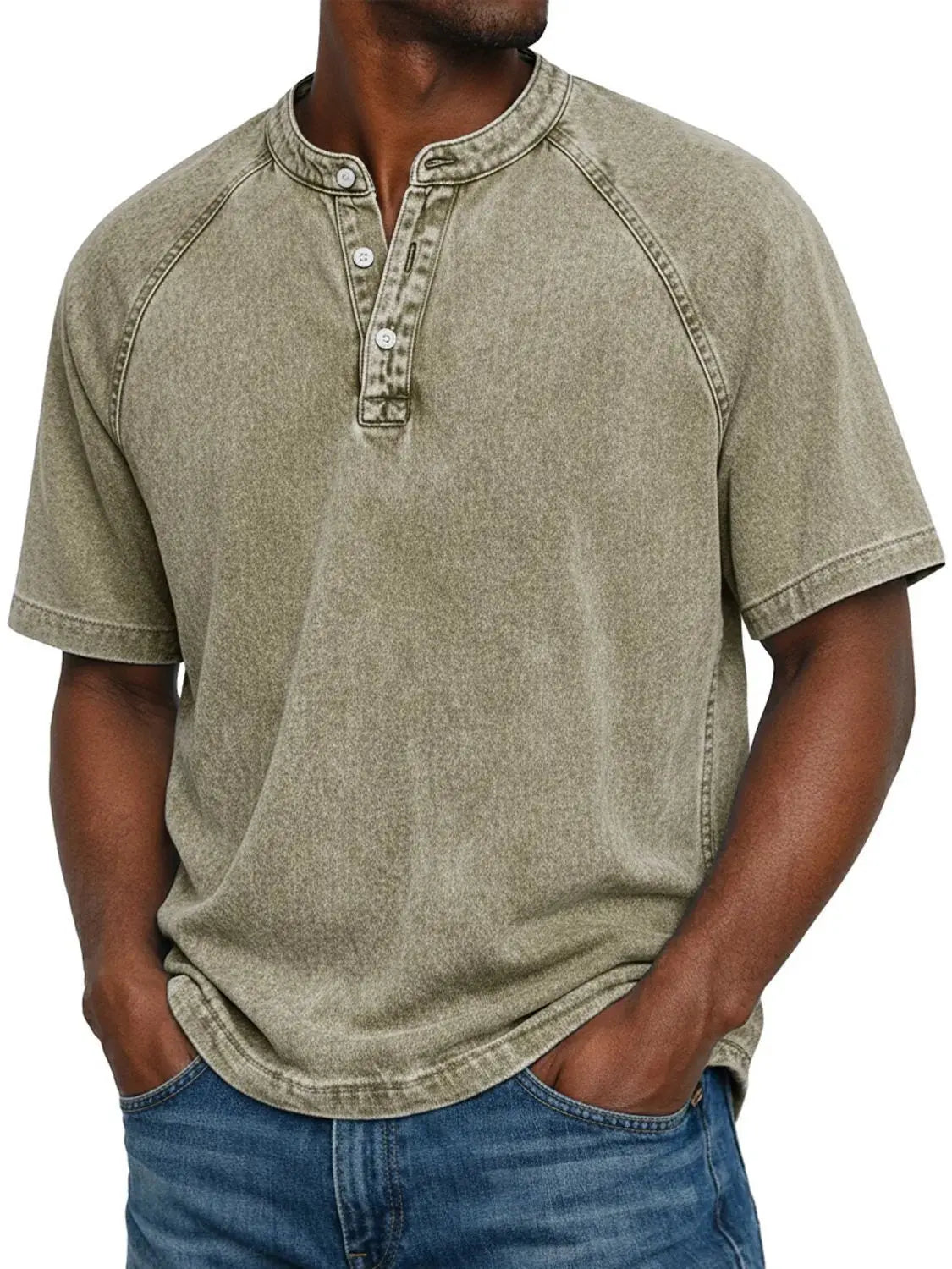 Felipe - Camisa vintage con botones para hombre