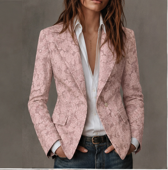 Loretta | Blazer Jacquard en Cachemira Ajustado para Mujer