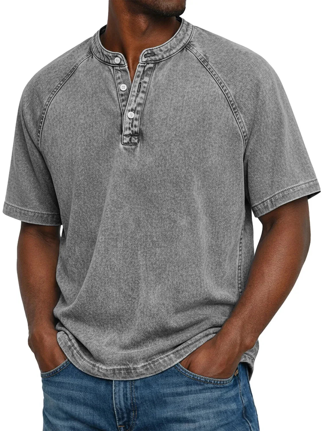 Felipe - Camisa vintage con botones para hombre