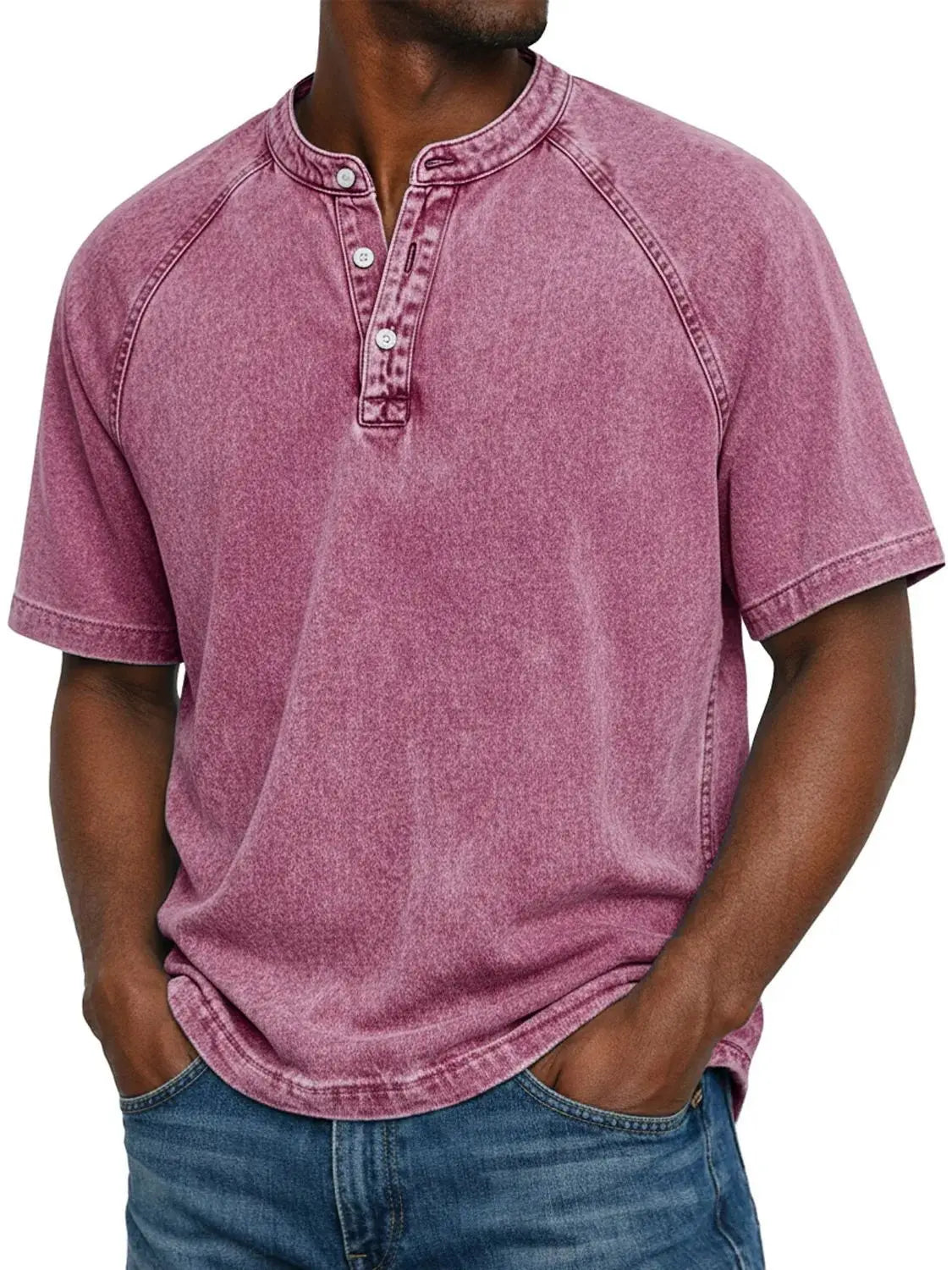 Felipe - Camisa vintage con botones para hombre