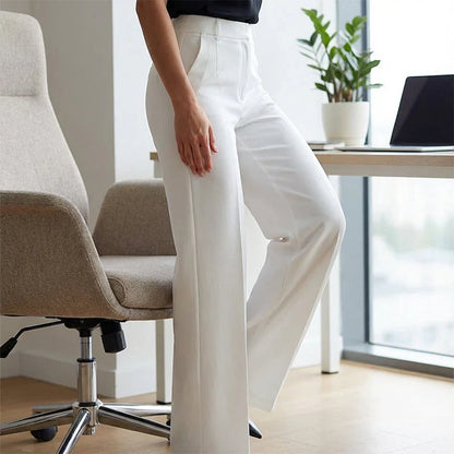 Eddi | Pantalones de talle alto elegantes de corte recto