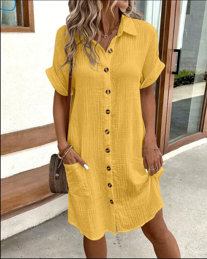 Gunda | Vestido de tela texturizada