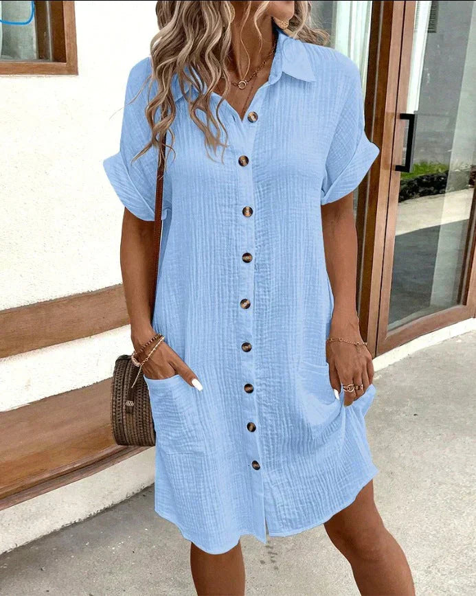Gunda | Vestido de tela texturizada