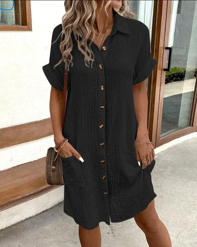 Gunda | Vestido de tela texturizada