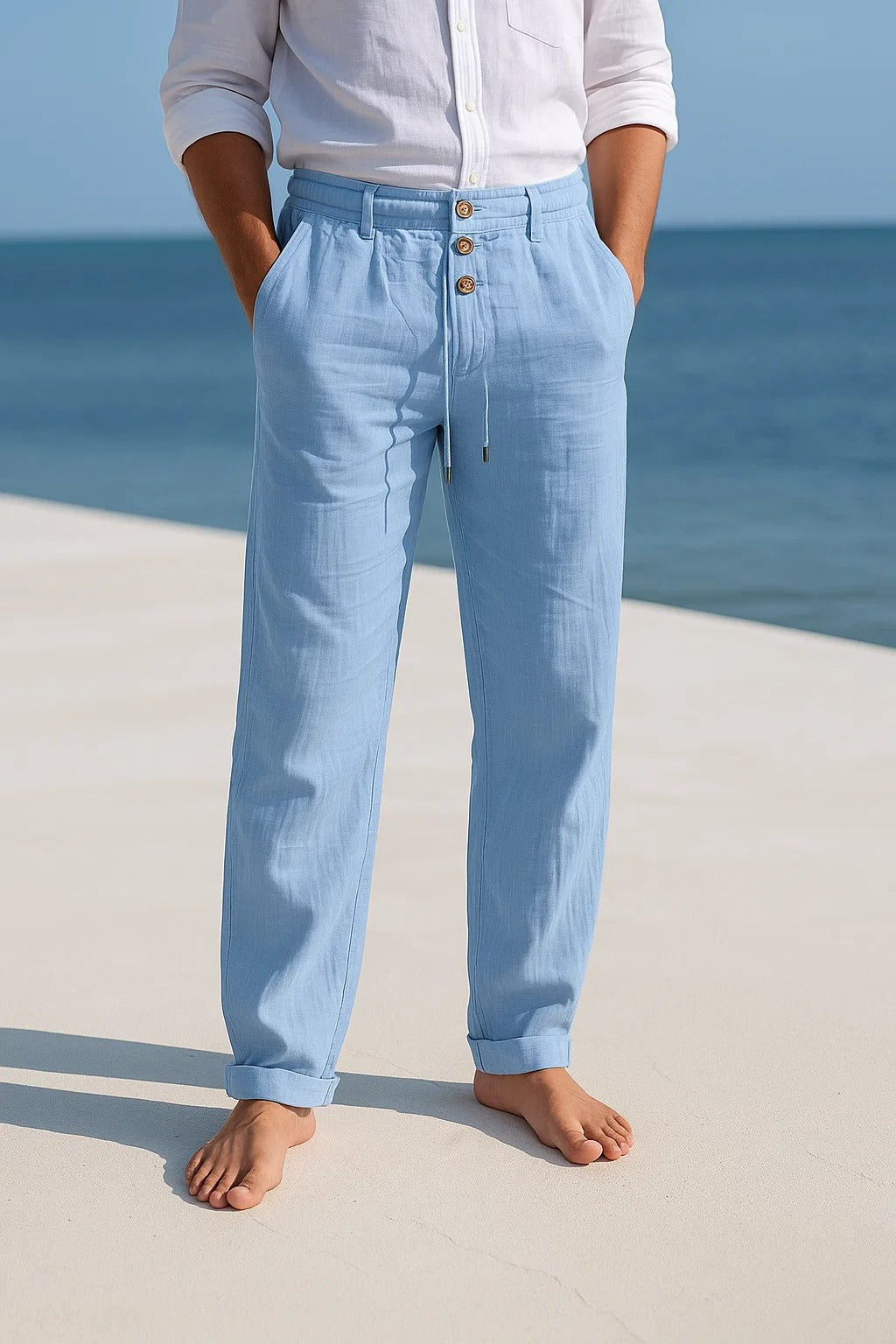 MATTEO | PANTALÓN DE HOMBRE DE VERANO EN LINO LIGERO