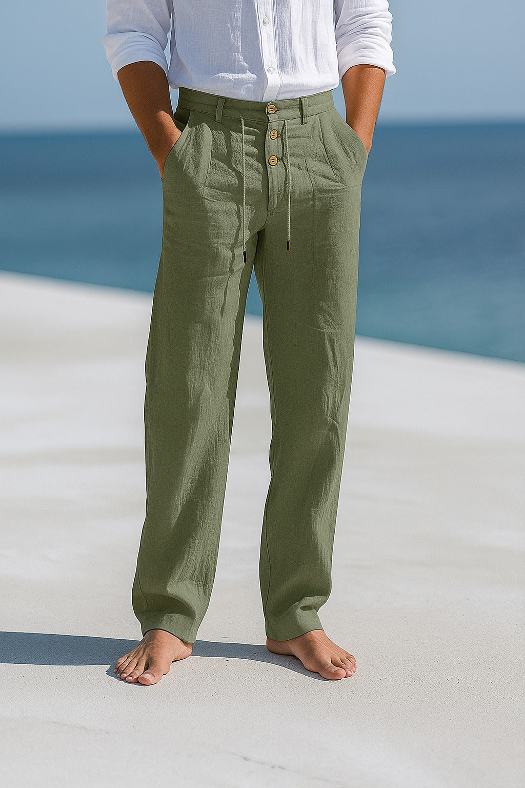 MATTEO | PANTALÓN DE HOMBRE DE VERANO EN LINO LIGERO
