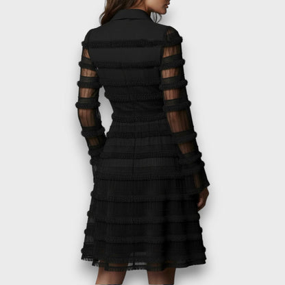 Parisa – Vestido de Mujer Midi de Flecos Transparente