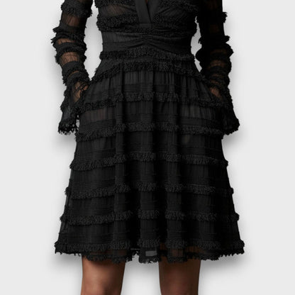 Parisa – Vestido de Mujer Midi de Flecos Transparente