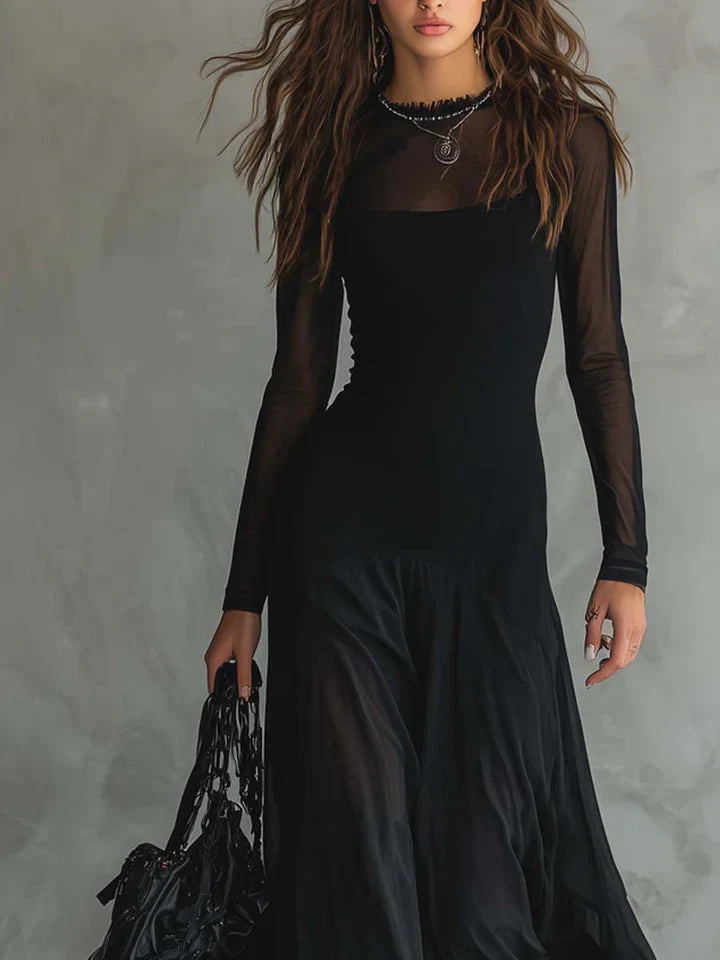Orlina™ | Vestido de Mujer Fluido de Capas Transparentes