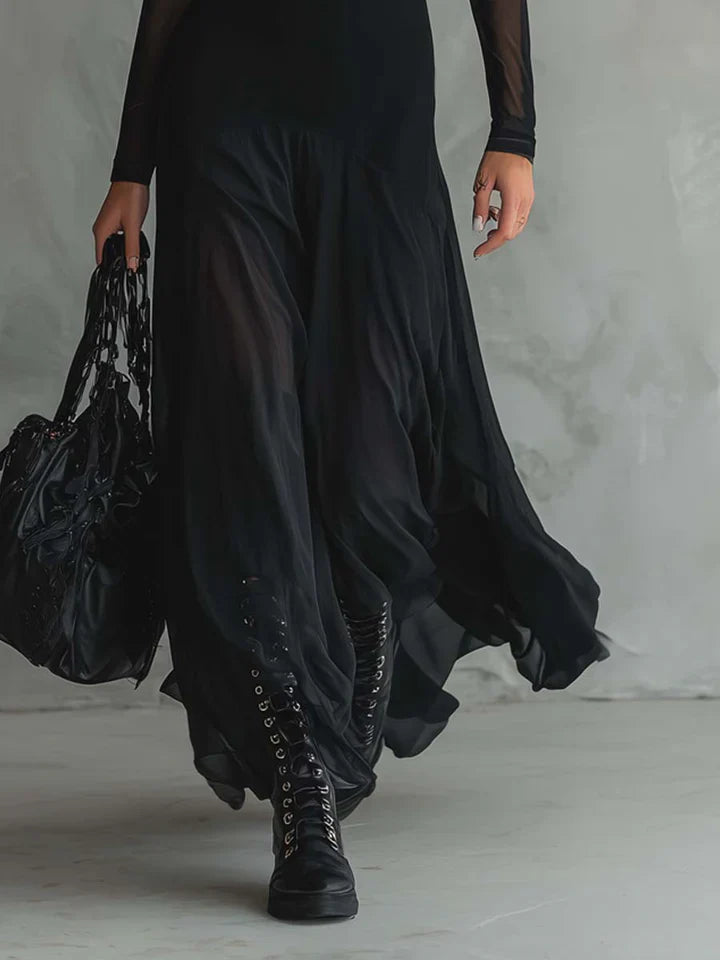 Orlina™ | Vestido de Mujer Fluido de Capas Transparentes