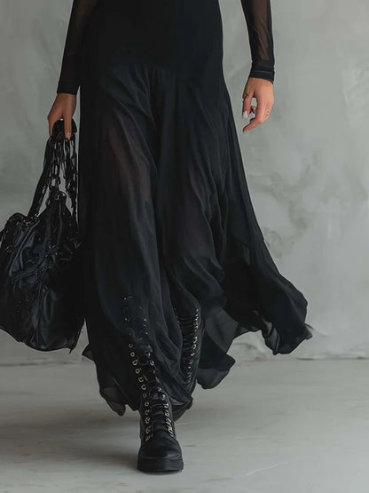 Orlina™ | Vestido de Mujer Fluido de Capas Transparentes
