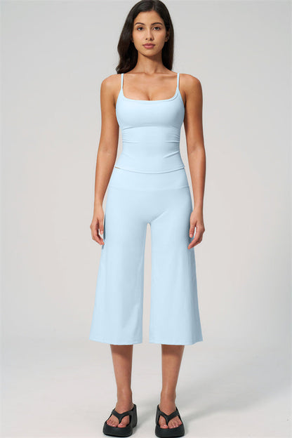 Nexus - El Conjunto de Top de Tirantes y Pantalones Cortos de Pierna Ancha para Mujer