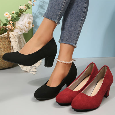 Laure™ – Zapatos de punta ancha con tacón estable para una comodidad sin dolor