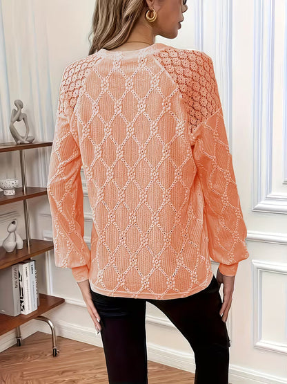 Livia – Blusa con patrón y mangas largas