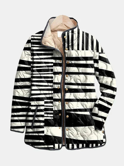 DELACROIX | Chaqueta Acolchada Rayas Gráficas Véronique