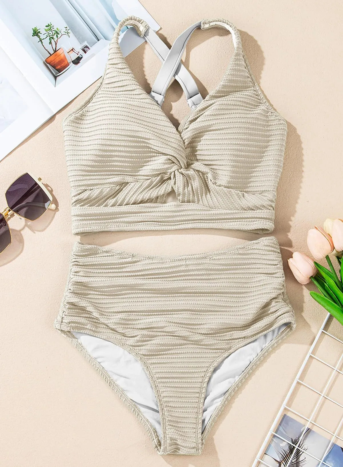 Marina - Bikini de Forma de Onda para Mujer