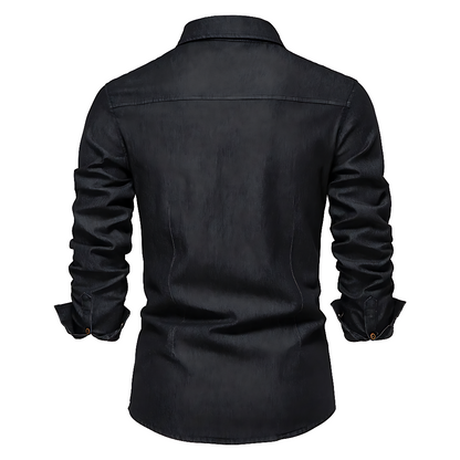 JIM - CAMISA DE ALGODÓN VAQUERO