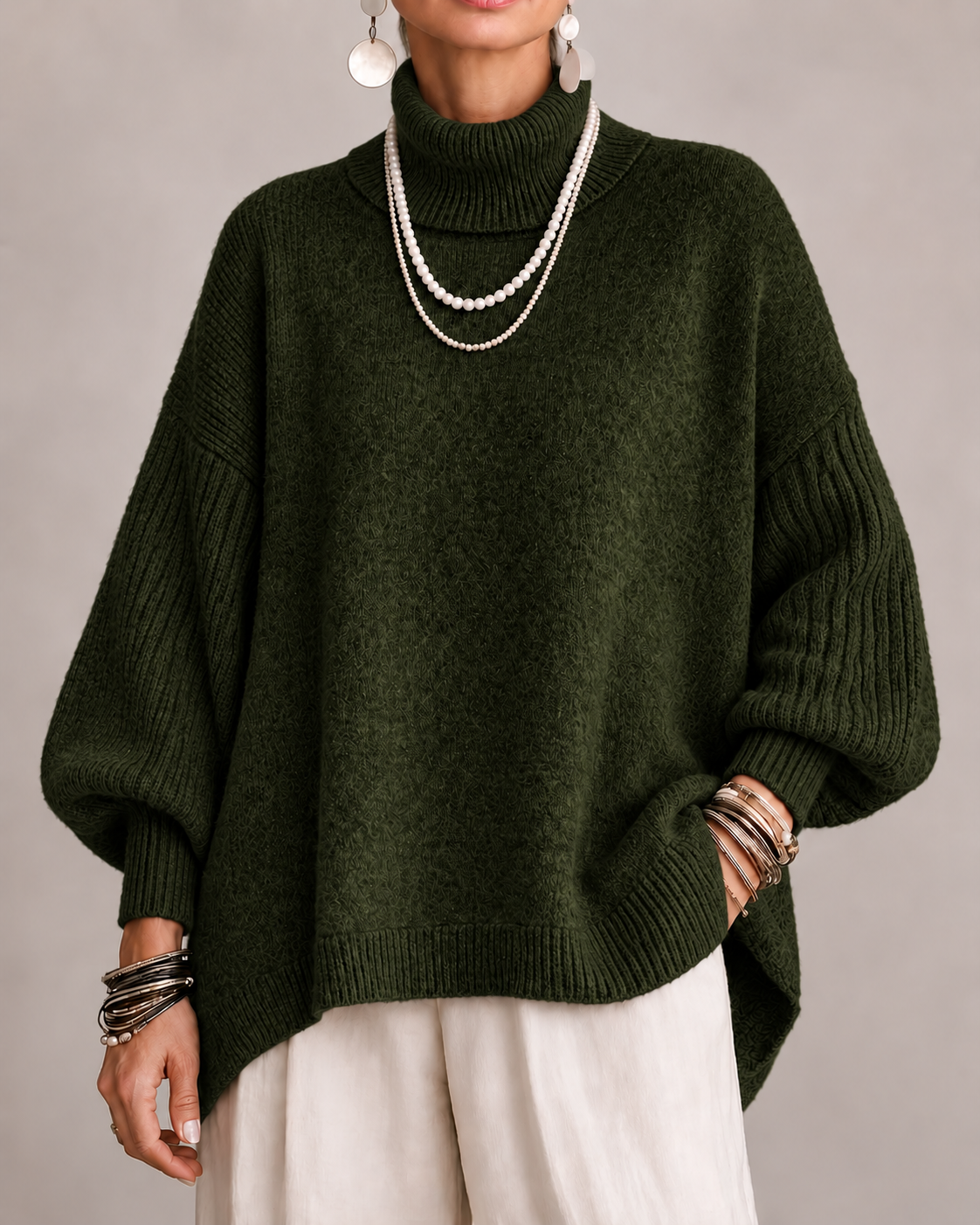 Kathleen | Suéter Elegante de Cuello Alto para Mujer