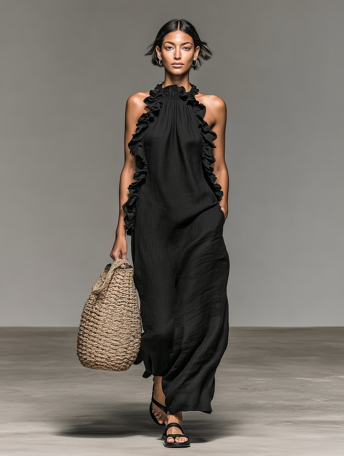 Lua | Vestido Maxi con Bolsillos para Mujer