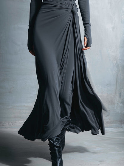 Naiara ❘ Vestido maxi con nudo lateral para Mujer