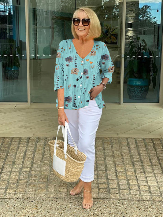 Viola™ | Blusa floral de corte relajado y femenino