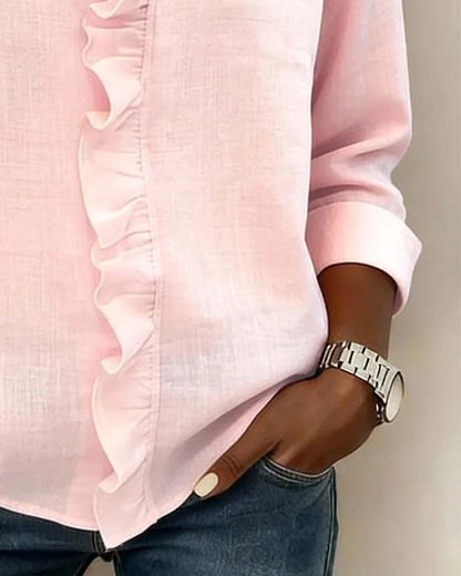 Indie · Blusa con volantes y cuello en V para Mujer