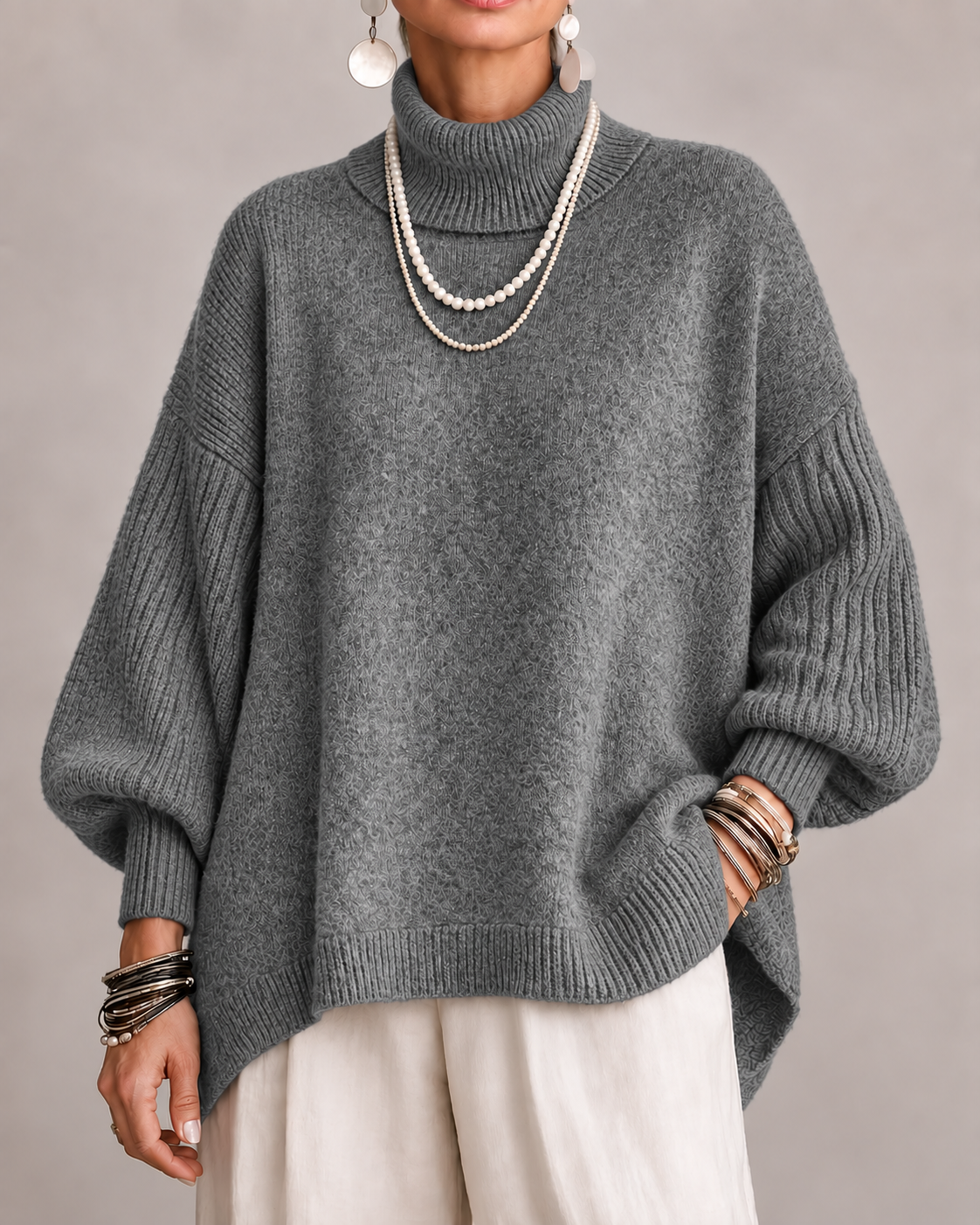 Kathleen | Suéter Elegante de Cuello Alto para Mujer