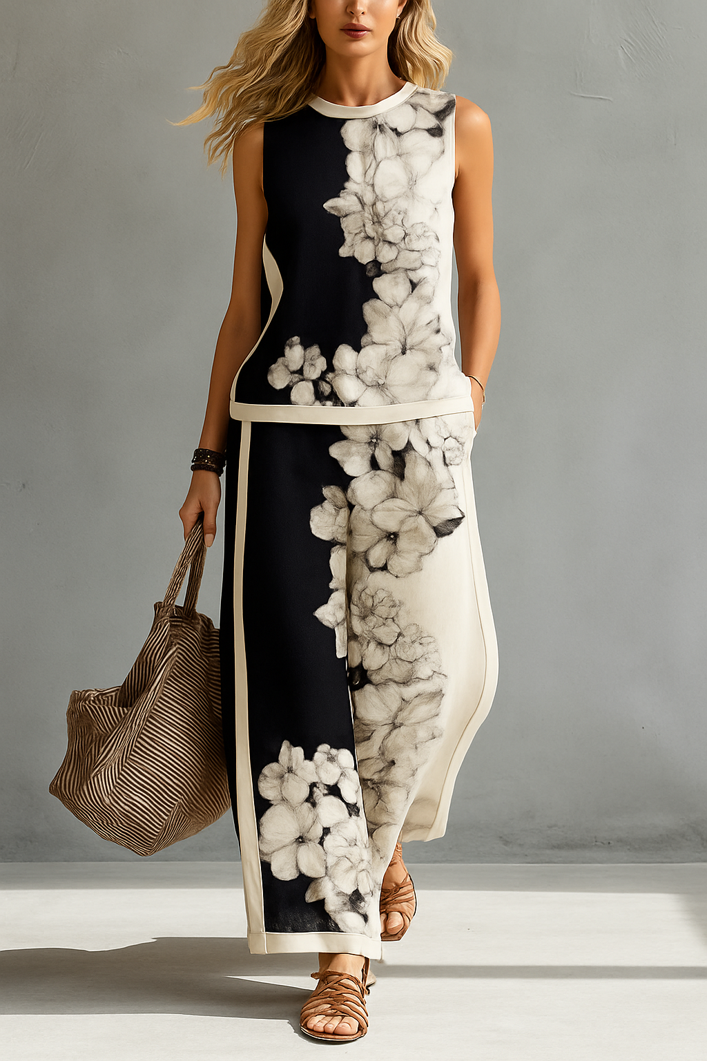Rachele - Conjunto elegante moderno con estampado floral para Mujer