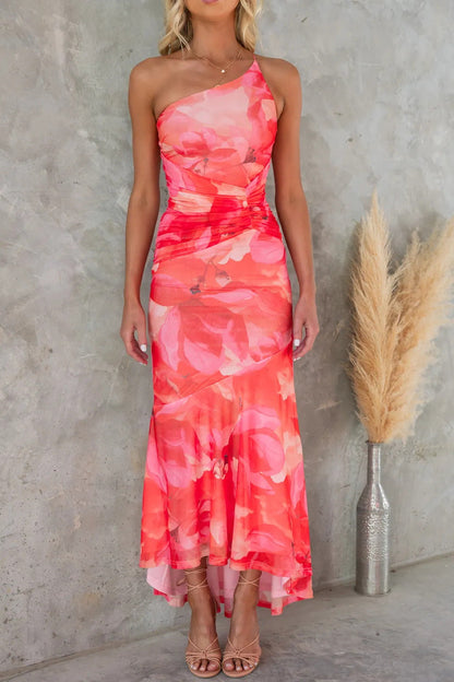 Layla  | Vestido Plisado de Un Hombro para Mujer