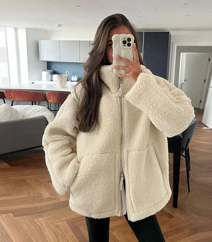 Liora – Chaquetas de peluche oversize