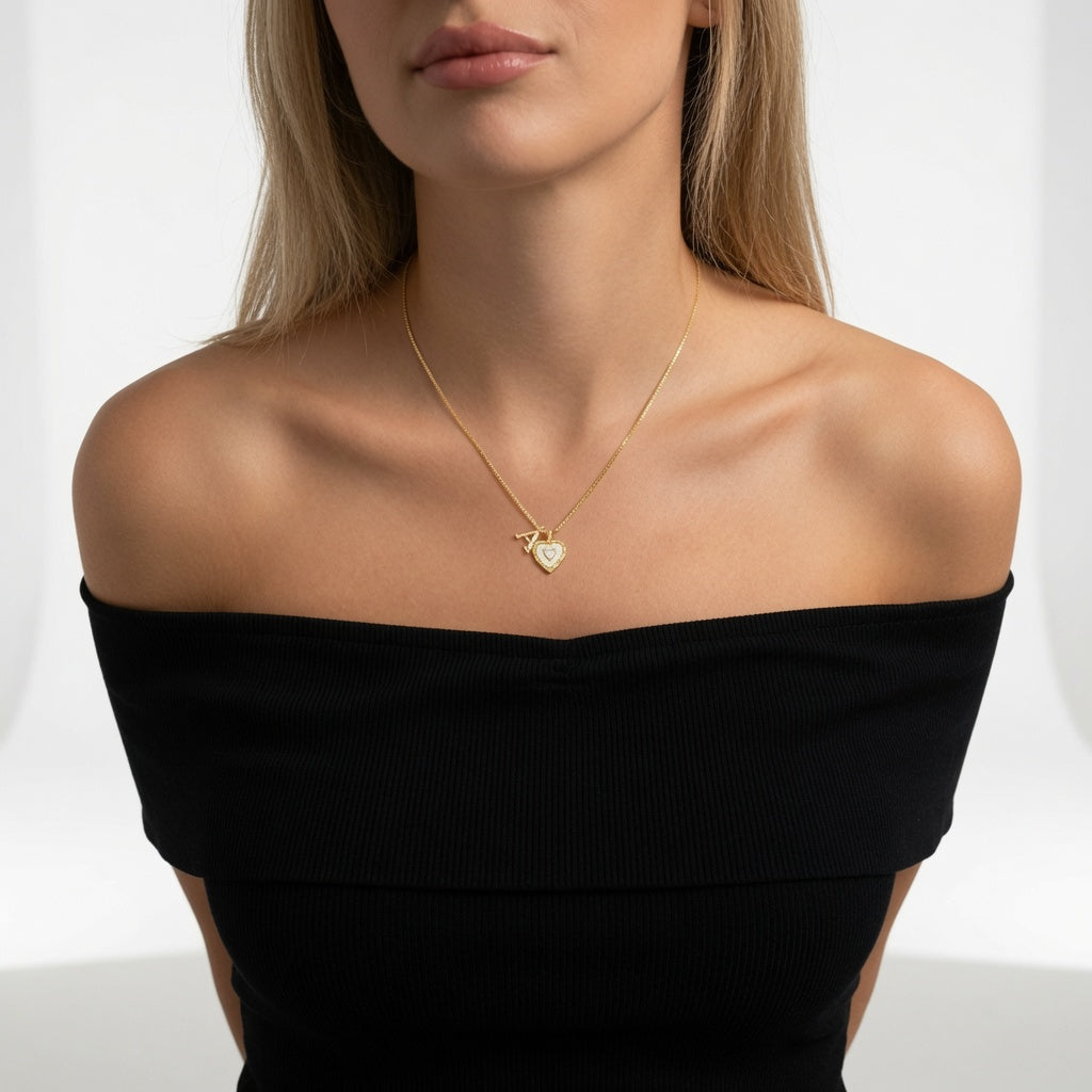 Élisara - Collar corazón personalizado elegancia eterna para Mujer