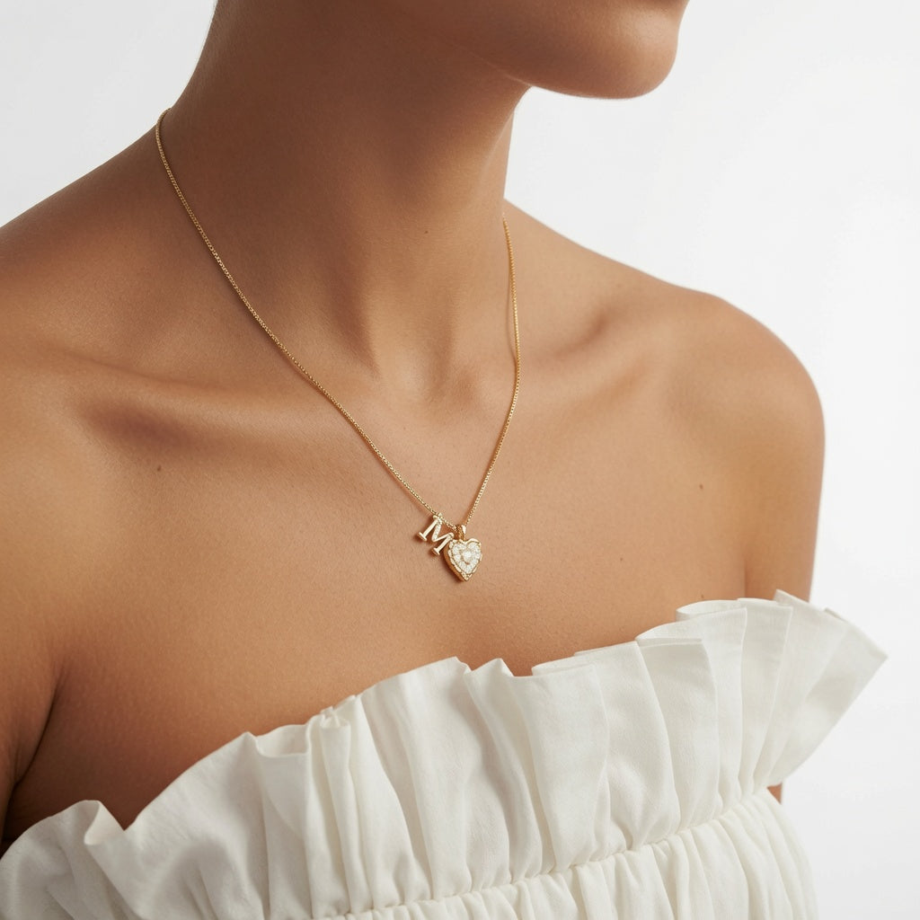 Élisara - Collar corazón personalizado elegancia eterna para Mujer