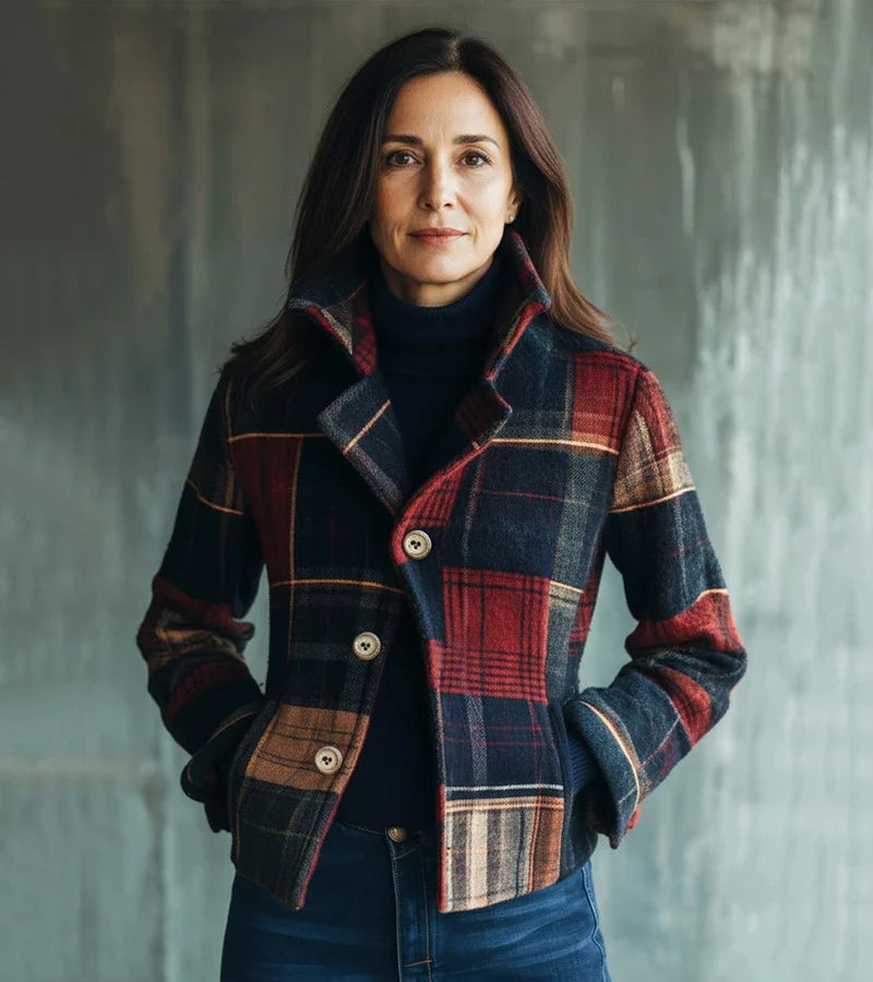 Maura | Chaqueta cálida de cuadros vintage, un estilo atemporal