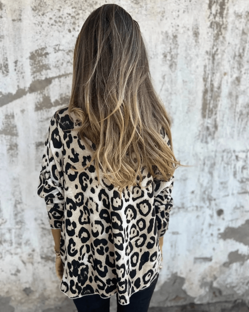 Elvéra | Top casual con estampado de leopardo para mujer