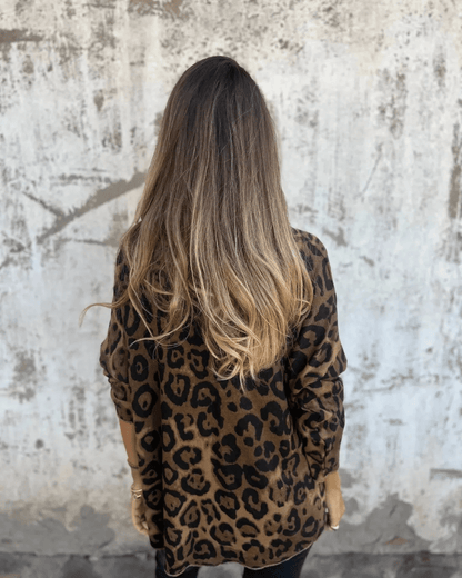 Elvéra | Top casual con estampado de leopardo para mujer