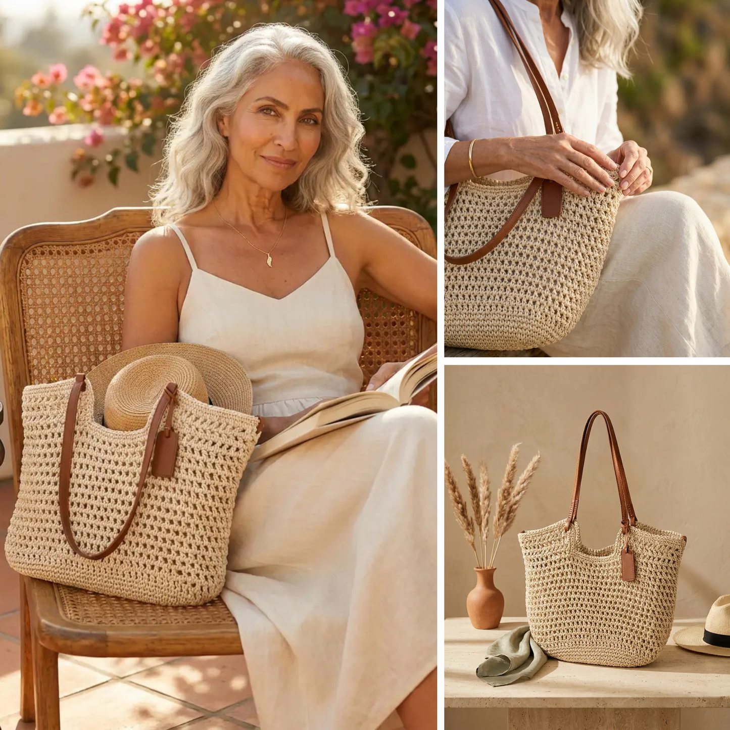 Amara | Bolsa Tote Tejida para el Día a Día para Mujer
