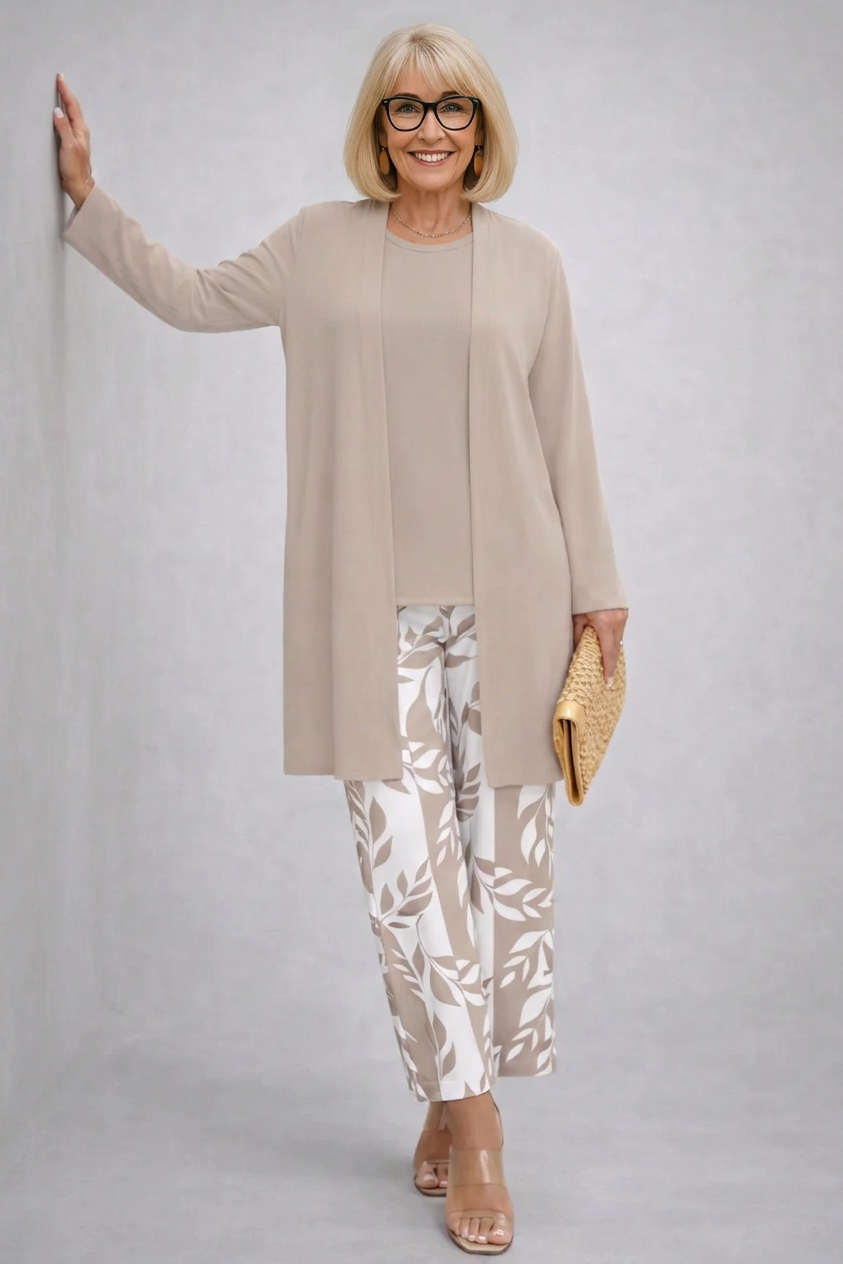 Conjunto de Tres Piezas · Crema