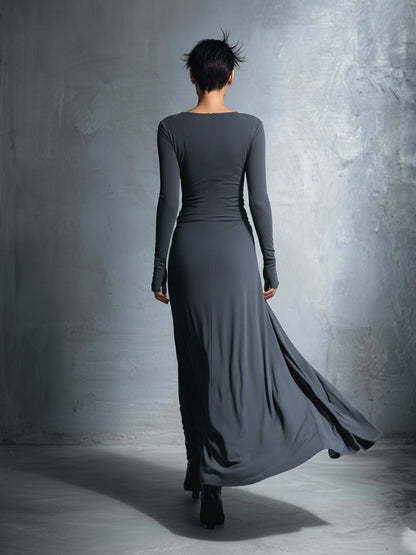 Naiara ❘ Vestido maxi con nudo lateral para Mujer