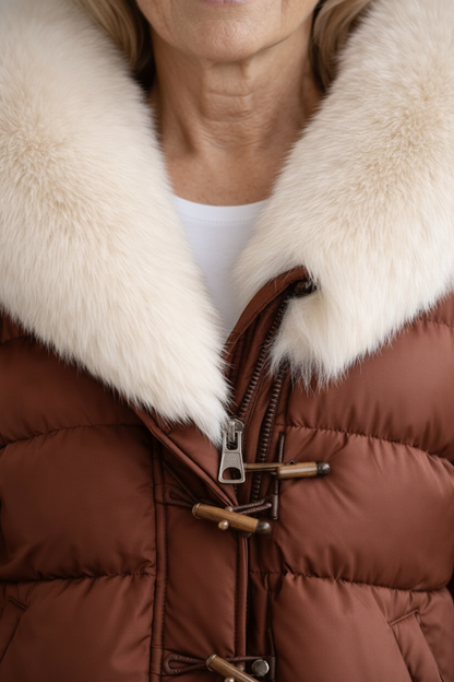 Evelien – Abrigo de Mujer invierno acolchado con cuello suave