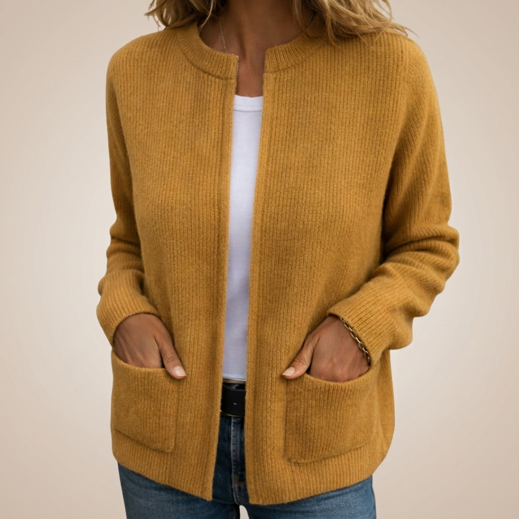 Colette | Chaleco de Punto Cálido con Bolsillos para Mujer