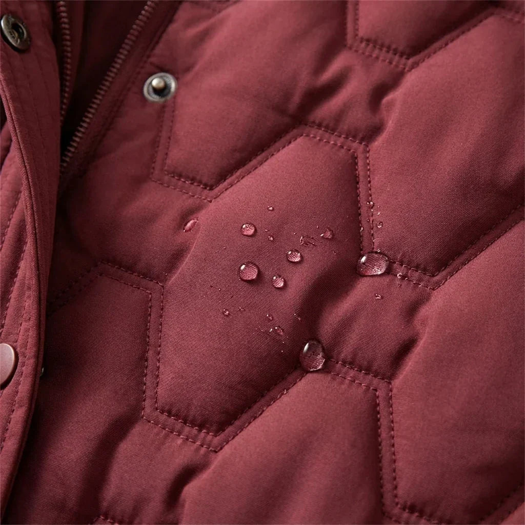 Lumière | Abrigo de Mujer largo de plumas con capucha