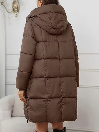 CAMILLA | Elegante abrigo ligero de invierno con capucha