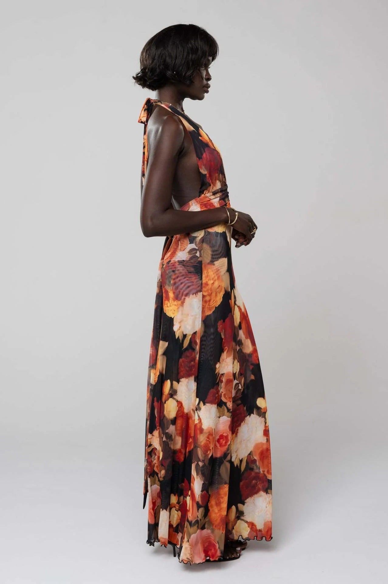 Camoni - Vestido Maxi de Diario con Lunares para Mujer