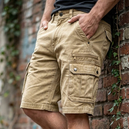 Roger | Pantalones Cortos Cargo de Denim Funcionales para Hombre
