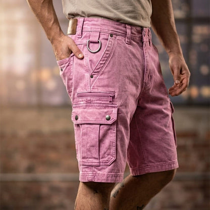Roger | Pantalones Cortos Cargo de Denim Funcionales para Hombre