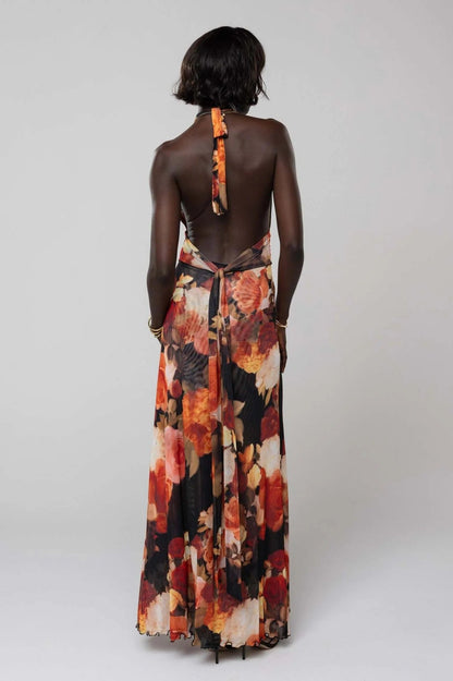 Camoni - Vestido Maxi de Diario con Lunares para Mujer