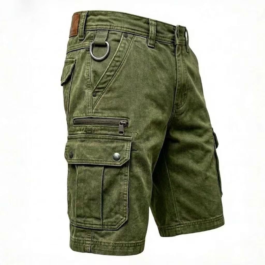 Roger | Pantalones Cortos Cargo de Denim Funcionales para Hombre